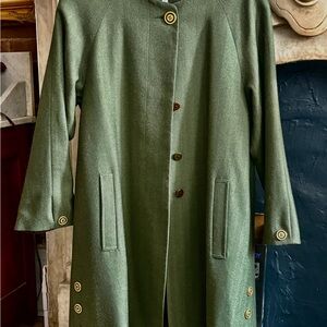 Aldo Castagna Olive Green Trench Coat